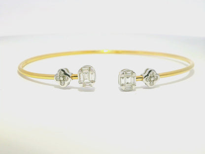 0.51CT Diamond Bangle 18k Yellow Gold