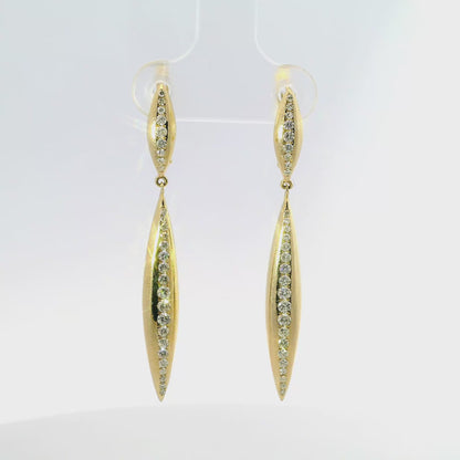 0.53CT Diamond 14k Yellow Gold Earring