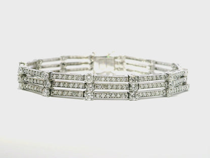 5.84CT Diamond Bracelet 14k White Gold