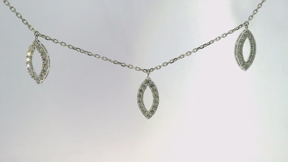 0.92CT Diamond Pendant14k White Gold