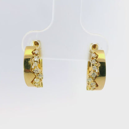 0.16CT Diamond 14k Yellow Gold Earring