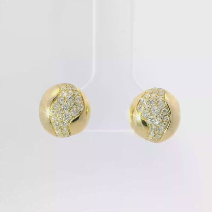 0.41CT Diamond  14k Yellow Gold Earring