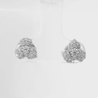 0.56CT Diamond Earring 14k White Gold