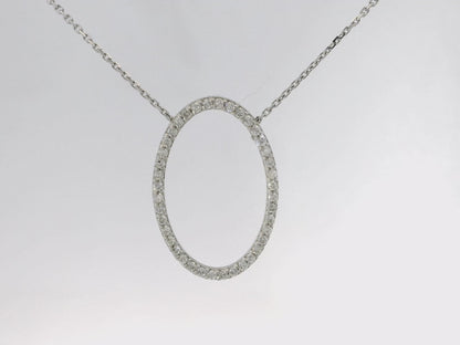 0.30CT Diamond Pendant 18k White Gold