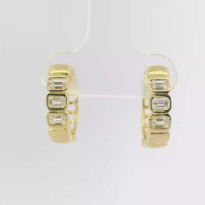 0.51CT Diamond  14k Yellow Gold Earring