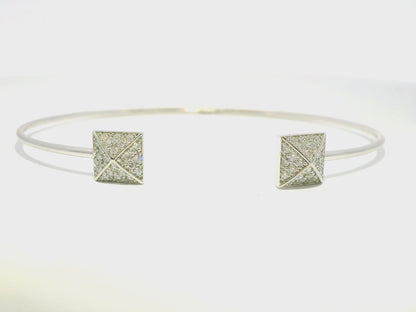 0.33CT Diamond Bangle 14k White Gold