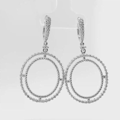 1.10CT Diamond Earring 14k White Gold