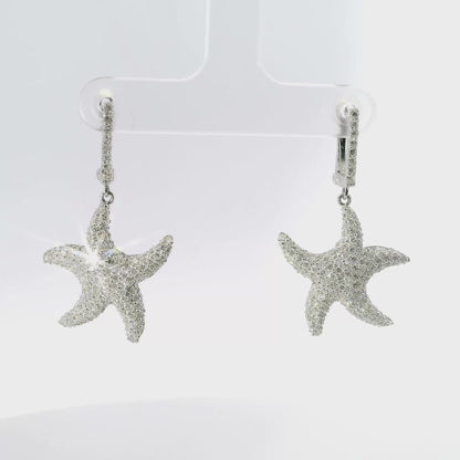 2.35CT Diamond 14k White Gold Earring