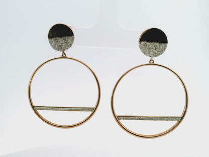 0.49CT Diamond 14k Rose Gold Earring