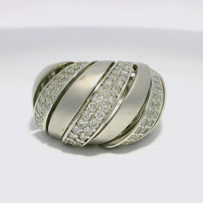 1.14CT Diamond Spiral Ring 14K Gold