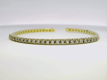 1.05CT Diamond Bangle 14k Yellow Gold