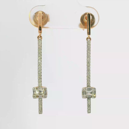 0.40CT Diamond Earring 14k Rose Gold