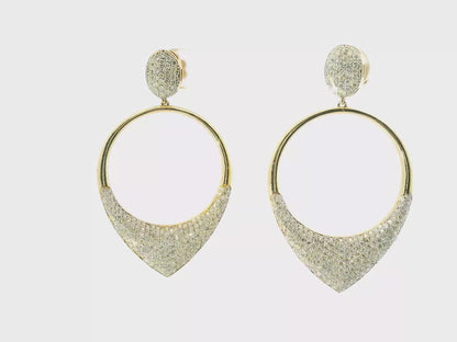 2.56Ct Diamond Earring 14k Yellow Gold