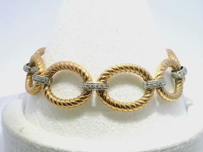 0.72CT Diamond Bracelet 14k Rose Gold