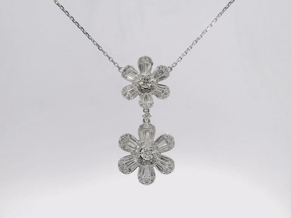 1.87CT Diamond Pendant 18k White Gold