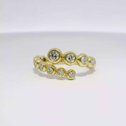 0.54CT Diamond Bezel Ring 14k Yellow Gold