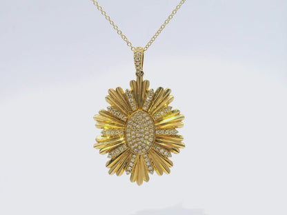 0.31CT Diamond Pendant 14k Yellow Gold