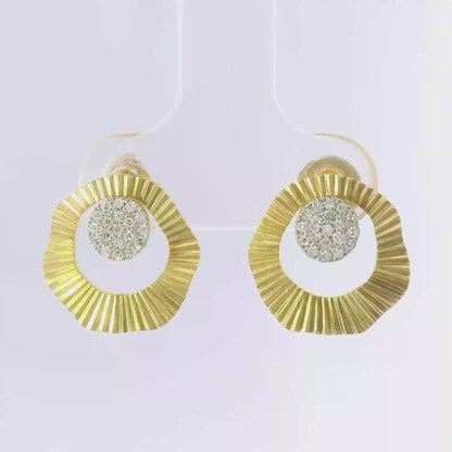 0.13CT Diamond 14k Yellow Gold Earring