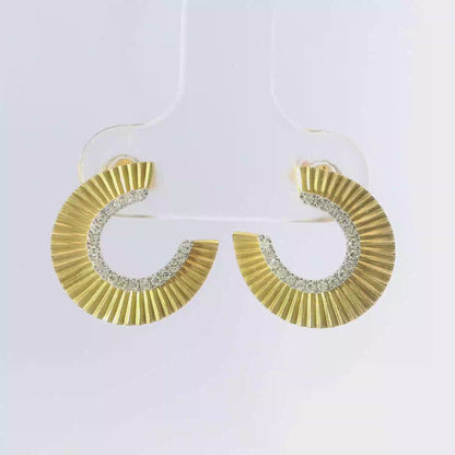 0.13CT Diamond 14k Yellow gold Earring