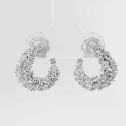 1.51CT Diamond 14k White Gold Earring