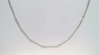 3.43CT Diamond Necklace 18k White Gold