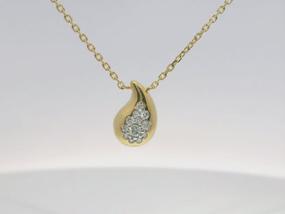 0.16CT Diamond Pendant 14k Yellow Gold