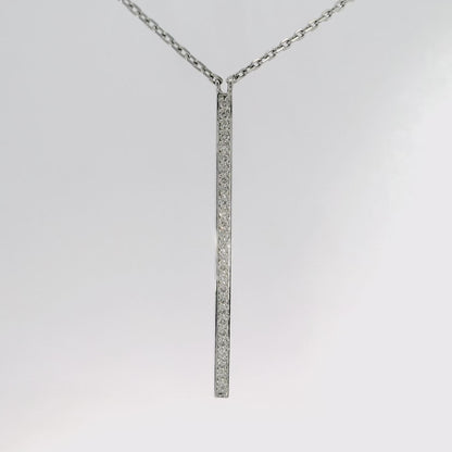 0.22CT Diamond Pendant 14k White Gold