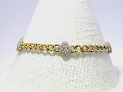 0.99CT Diamond Bracelet 14k Yellow Gold