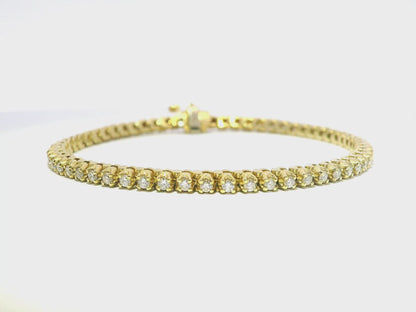 1.50CT Diamond Tennis Bracelet 14k Yellow Gold
