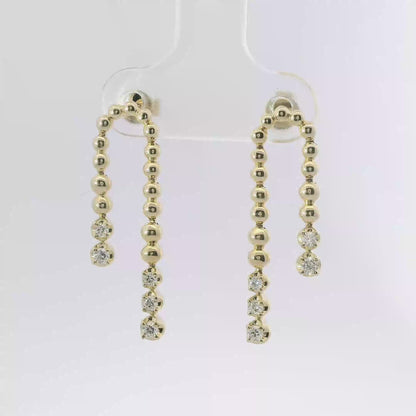 0.33CT Diamond 14k Yellow Gold Earring