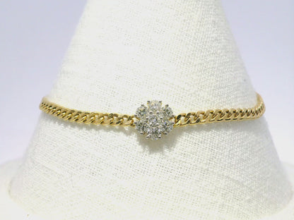 0.55CT Diamond Bracelet 14k yellow Gold
