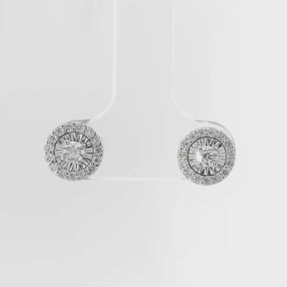 0.41CT Diamond  18k White Gold Earring