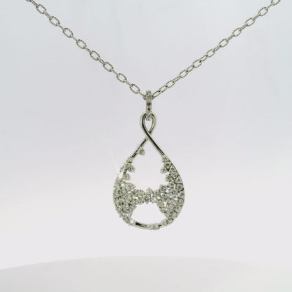 1.32CT Diamond Pendant 14k White Gold