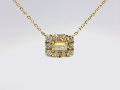 0.48CT Diamond Pendant 18k Yellow Gold