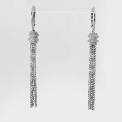 0.43CT Diamond 14k White Gold Earring