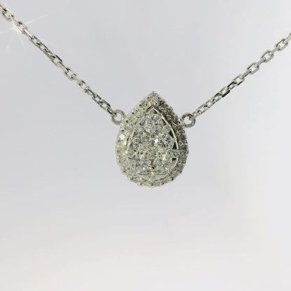 0.58CT Diamond Pendant 14k White Gold