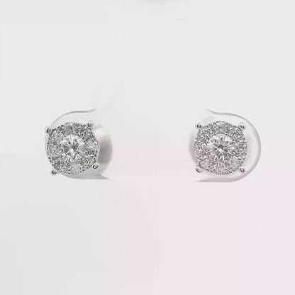 0.40CT Diamond Earring 14k White Gold