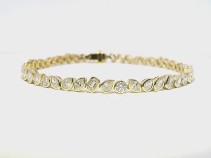 4.40CT Diamond Bracelet 18k Yellow Gold