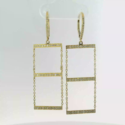 0.55CT Diamond 14k Yellow Gold Earring