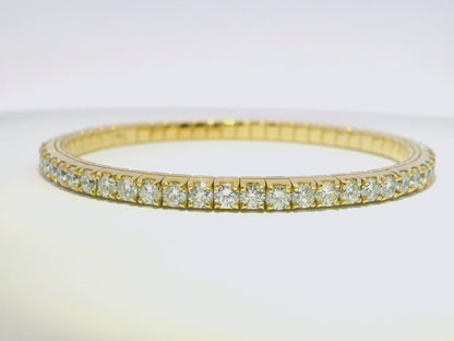 7.20CT Diamond Bangle 14k Yellow Gold