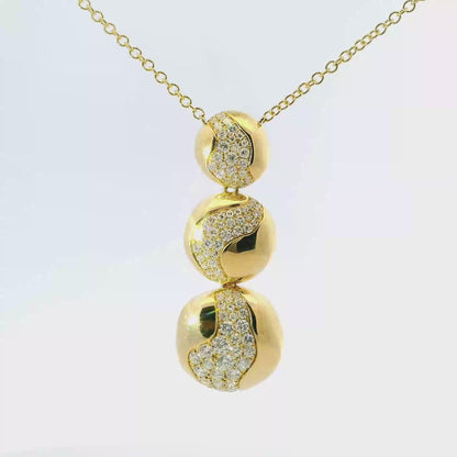 1.05CT Diamond w 14k Yellow Gold Pendant