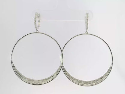 0.72CT Diamond   14k White Gold Earring