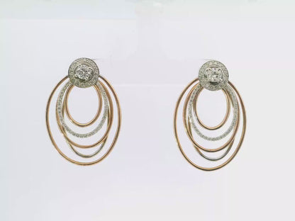 1.07Ct Diamond Earring 14k Rose Gold