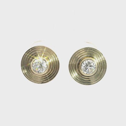 1.07CT Lab Diamond Earring 14k Yellow Gold