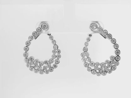 3.70Ct Diamond Earring 14k White Gold