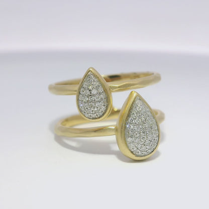 0.19CT Diamond Ring 14k yellow Gold