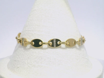 0.19CT Diamond Bracelet 14k Yellow Gold