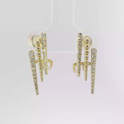 0.34CT Diamond 14k Yellow Gold Earring