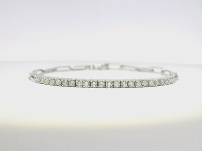 0.67CT Diamond Bracelet 14k White Gold