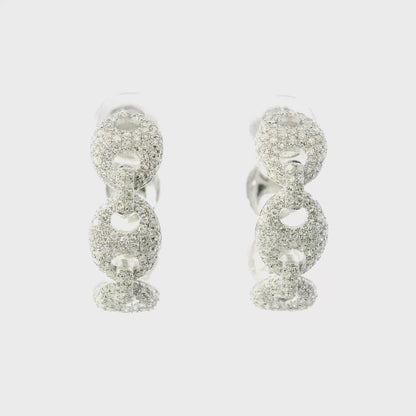 1.10CT Diamond 14k White Gold Earring